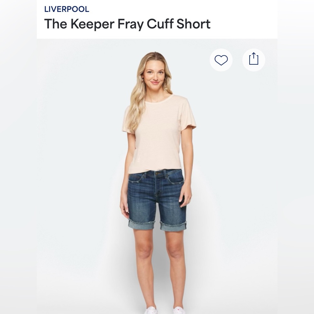 Liverpool Women's Fray Cuff shorts